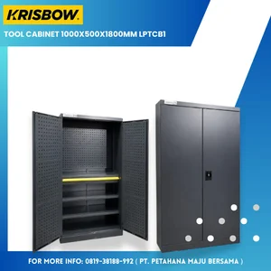 Lemari Besi Perkakas ( Tool Cabinet ) merek Krisbow ukuran 1000x500x1800mm model LPTCB1
