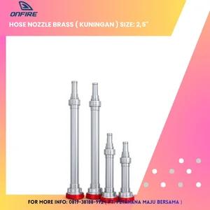Selang Pemadam Kebakaran ( Hose Nozzle ) bahan kuningan Merek Onfire Ukuran Nozzle 2.5 Inci
