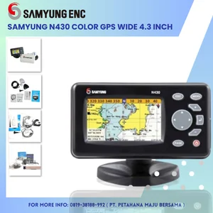 GPS Chartplotter kelautan ringkas Merek Samyung Model N430 COLOR GPS WIDE 4.3 INCH