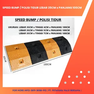 Polisi Tidur / Speed Bump Panjang 100cm x Lebar 35cm warna Kuning hitam Plastic