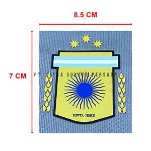 [Jasa Cetak Label] Silicone Transfer Timbul Logo Tim Bola International Argentina