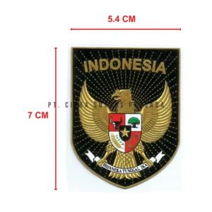3D TPU Emboss Transfer Label logo Garuda Hitam