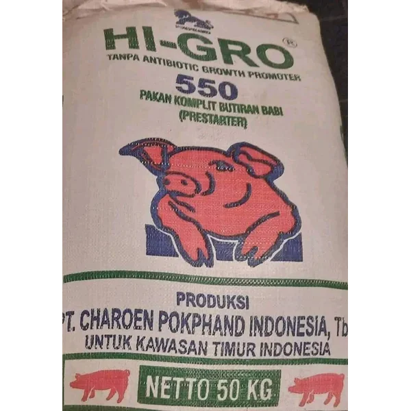 Pakan Babi HI GRO 550 Babi Pre-Starter Umur 2-6 Minggu