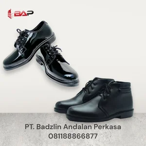 Sepatu Safety PDH Hitam - Tersedia dalam Varian Tinggi dan Pendek (Doff & Shiny)