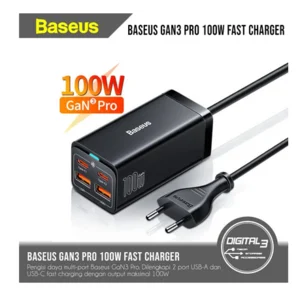 Battery Charger HEAD CHARGER BASEUS 100W GAN3 PRO FAST CHARGE 4IN1 ADAPTOR USB TYPEC - BATTERY CHARGER