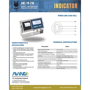 Indikator Timbangan ANT-YB-T10 INDICATOR TIMBANGAN