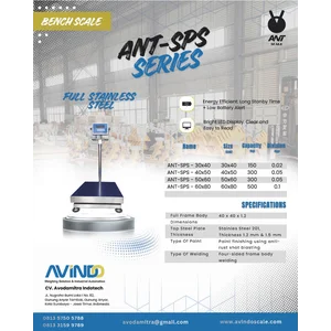 BENCH SCALE ANT-SPS SERIES FULL STAINLESS STEEL