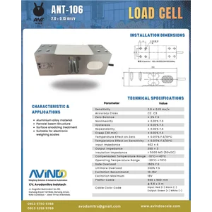 LOAD CELL ANT-106 2.0 - 0.15 MV