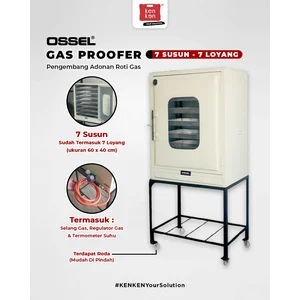OSSEL Gas Proofer 7 Susun Mesin Pengembang Adonan Roti Gas OSSEL 7 Susun Gratis Loyang