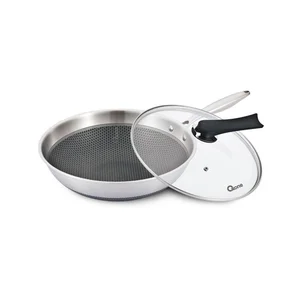 Oxone Wajan Wok Honey Comb OX89HC Anti Lengket 24 cm Stainless Steel