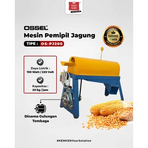 OSSEL Mesin Pemipil Jagung OS-PJ200 Pipil Jagung Dinamo Listrik Tembaga OS-PJ200 OSSEL