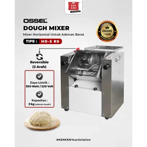 OSSEL Dough Mixer Horizontal Mixer Adonan 5 Kg Putaran 2 Arah HO-5RS OSSEL Mixer Makanan
