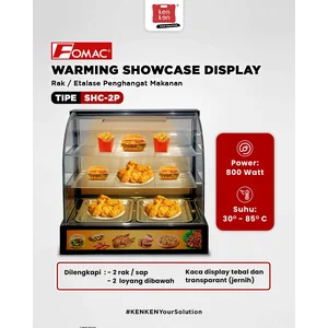 FOMAC Warming Showcase SHC-2P FOMAC Food Display Warmer Etalase 2 Rak Penghangat Makanan SHC-2P FOMAC