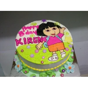 kue ulang tahun dora