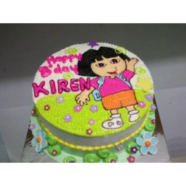 kue ulang tahun dora