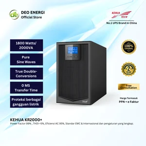 UPS Kehua KR2000+ plus 2000VA 2KVA online true sine waves 1800 watt lcd