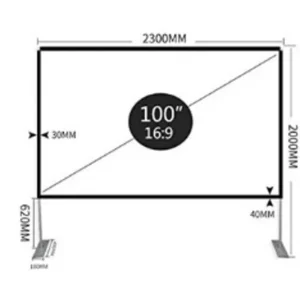 LAYAR PROYEKTOR RW STANDING 100INCH