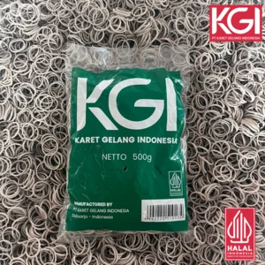 KARET GELANG MENTAH LUBANG KECIL 500 GR ISI SUPER BANYAK - WARNA MERAH DAN PUTIH