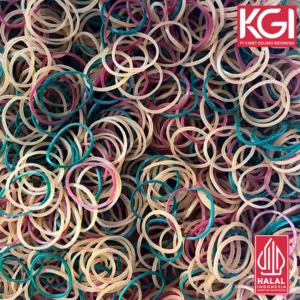 KARET GELANG PENTIL KECIL GROSIR ISI 250 GR - WARNA MERAH KUNING HIJAU UNGU DAN MIX