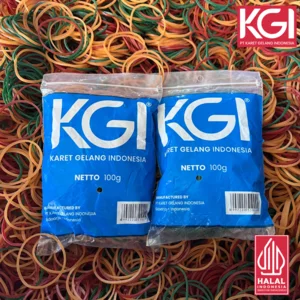 KARET GELANG PENTIL LUBANG BESAR ISI 100 GR - WARNA MERAH HIJAU KUNING DAN MIX