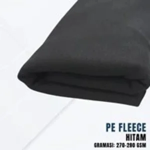 Kain Polyester PE Fleece Hitam