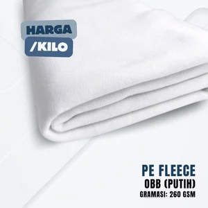Kain Polyester PE Fleece Putih