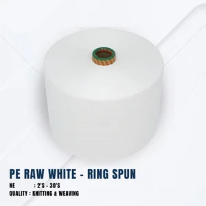 Benang Rajut PE Raw White - Ring Spun