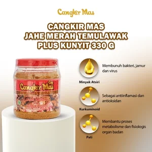 CANGKIR MAS Jahe Merah Plus Temulawak dan Kunyit Toples 330 Gram