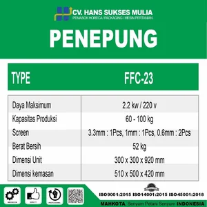 MESIN PENEPUNG DISK MILL FFC-23 UNIT ONLY