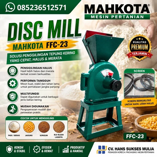 MESIN PENEPUNG DISK MILL FFC-23 UNIT ONLY
