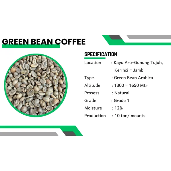 Biji Kopi Arabika Grade 1 - Kerinci Jambi - Natural 