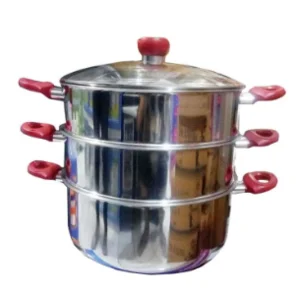 PANCI KUKUS SERBAGUNA SUPRA 32CM SUSUN 3 STAINLESS STEEL