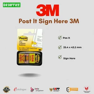 Kertas Memo & Sticky Notes Post It Sign Here 3M