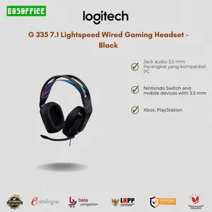 Gaming Headset  Logitech G 335 7.1 Lightspeed Wired - Black
