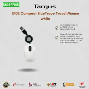 U102 Compact BlueTrace Travel Mouse Targus - White