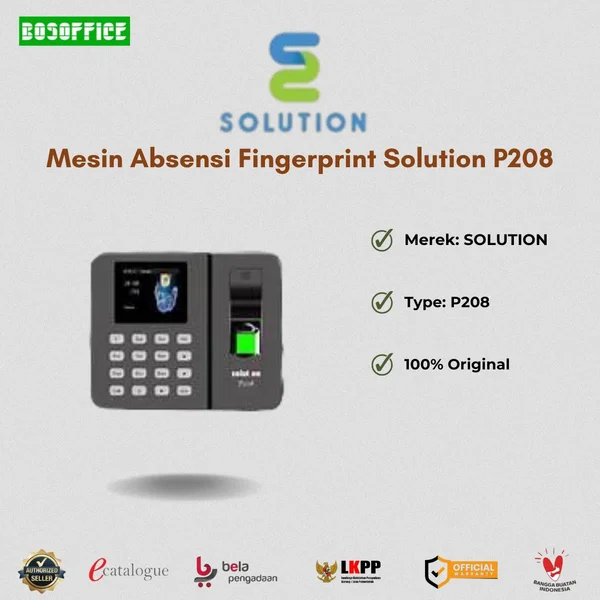 Mesin Absensi Fingerprint Solution P208