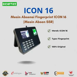 Mesin Absensi Fingerprint ICON 16 (Mesin Absen SSR)