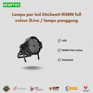 Lampu par led 54x3watt RGBW full colour 2Line / lampu panggung