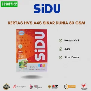 KERTAS HVS A4S SINAR DUNIA 80 GSM