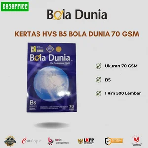 KERTAS HVS B5 BOLA DUNIA 70 GSM