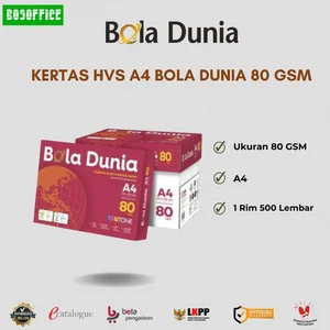 KERTAS HVS A4 BOLA DUNIA 80 GSM