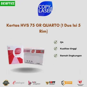 Kertas HVS QUARTO Copy&Laser 75 GR (1 Dus Isi 5 Rim)