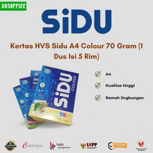 Kertas HVS A4 Sidu Colour 70 Gram (1 Dus Isi 5 Rim)