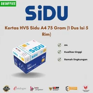 Kertas HVS A4 Sidu 75 Gram (1 Dus Isi 5 Rim)