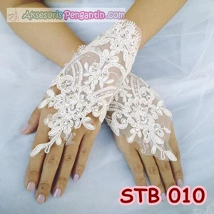 Sarung Tangan Pesta Lace Brokat l Aksesoris Wedding Pengantin- STB 010
