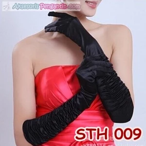 Black gloves Full Wedding Party Accessories l STH-009