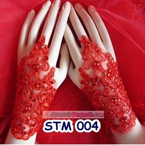 Sarung Tangan Wedding l Aksesoris Wanita l Fingerless Pendek - STM 004
