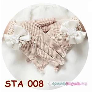 Sarung Tangan Lace Brokat Pesta Anak Modern l Aksesoris Wedding-STA008
