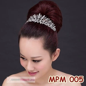 Bun tiara Bridal Party Hair Bun Accessories l-MPM 005