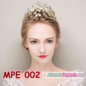 Crown Hair Accessories bridal party Wedding Tiara Gold l-MPE 002